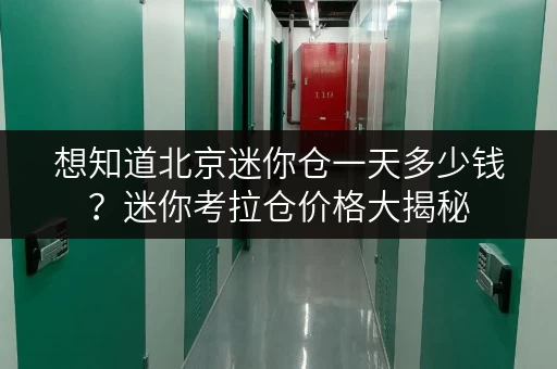 想知道北京迷你仓一天多少钱？迷你考拉仓价格大揭秘