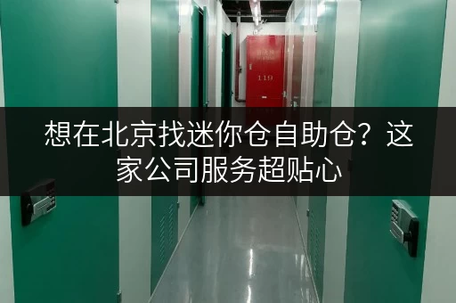 想在北京找迷你仓自助仓？这家公司服务超贴心