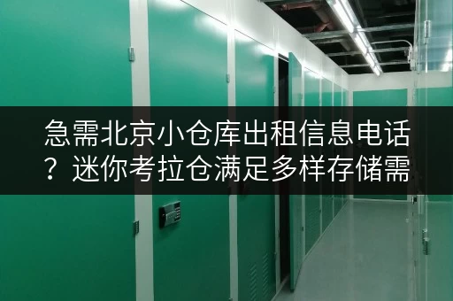 急需北京小仓库出租信息电话？迷你考拉仓满足多样存储需求
