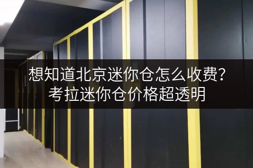 想知道北京迷你仓怎么收费？考拉迷你仓价格超透明