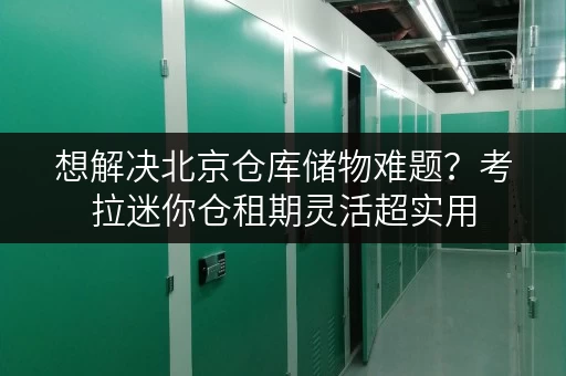 想解决北京仓库储物难题？考拉迷你仓租期灵活超实用