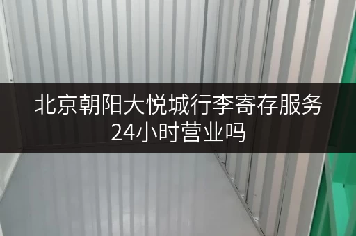 北京朝阳大悦城行李寄存服务24小时营业吗