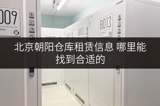 北京朝阳仓库租赁信息 哪里能找到合适的