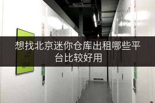 想找北京迷你仓库出租哪些平台比较好用