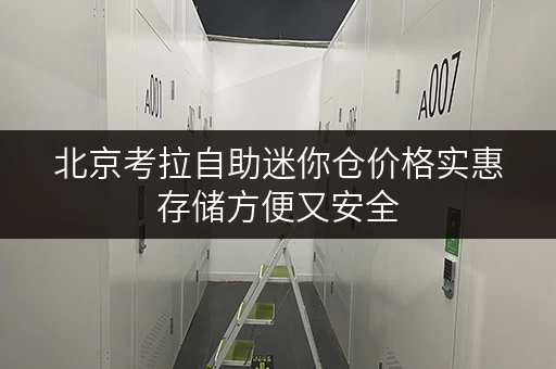 北京考拉自助迷你仓价格实惠存储方便又安全