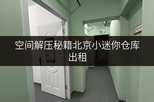 空间解压秘籍北京小迷你仓库出租,让办公空间焕然一新 空间解压秘籍北京小迷你仓库出租,让办公空间焕然一新