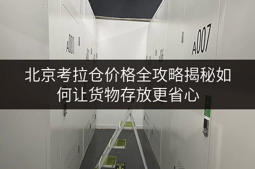 北京考拉仓价格全攻略揭秘如何让货物存放更省心