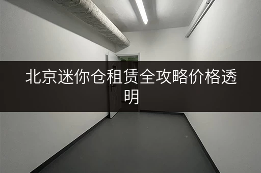 北京迷你仓租赁全攻略价格透明,省钱无忧 北京迷你仓租赁全攻略价格透明,省钱无忧