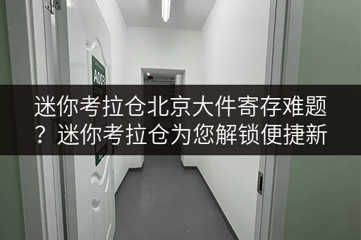 迷你考拉仓北京大件寄存难题?迷你考拉仓为您解锁便捷新选择! 迷你考拉仓北京大件寄存难题?迷你考拉仓为您解锁便捷新选择!
