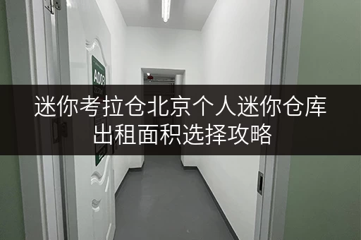 迷你考拉仓北京个人迷你仓库出租面积选择攻略,告别收纳难题! 迷你考拉仓北京个人迷你仓库出租面积选择攻略,告别收纳难题!