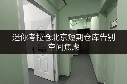 迷你考拉仓北京短期仓库告别空间焦虑,迷你考拉仓为您解锁全时段便捷存储新体验 迷你考拉仓北京短期仓库告别空间焦虑,迷你考拉仓为您解锁全时段便捷存储新体验