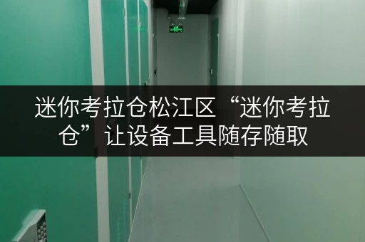 迷你考拉仓松江区“迷你考拉仓”让设备工具随存随取,工作生活更便捷 迷你考拉仓松江区“迷你考拉仓”让设备工具随存随取,工作生活更便捷