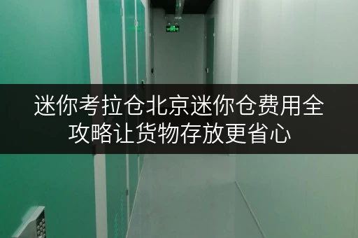迷你考拉仓北京迷你仓费用全攻略让货物存放更省心 迷你考拉仓北京迷你仓费用全攻略让货物存放更省心