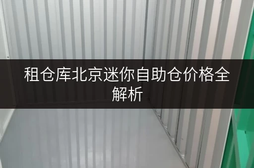 租仓库北京迷你自助仓价格全解析,随存随取,便捷生活新选择 租仓库北京迷你自助仓价格全解析,随存随取,便捷生活新选择