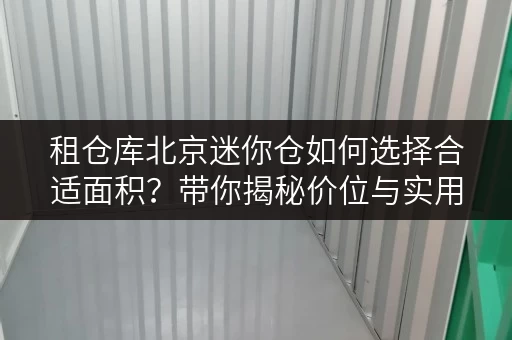 租仓库北京迷你仓如何选择合适面积？带你揭秘价位与实用案例！