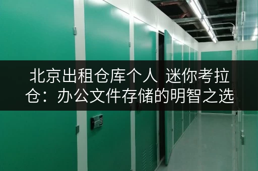 北京出租仓库个人 迷你考拉仓:办公文件存储的明智之选 北京出租仓库个人 迷你考拉仓:办公文件存储的明智之选