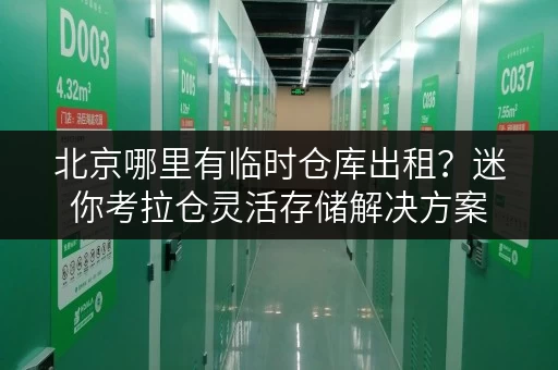 北京哪里有临时仓库出租?迷你考拉仓灵活存储解决方案 北京哪里有临时仓库出租?迷你考拉仓灵活存储解决方案