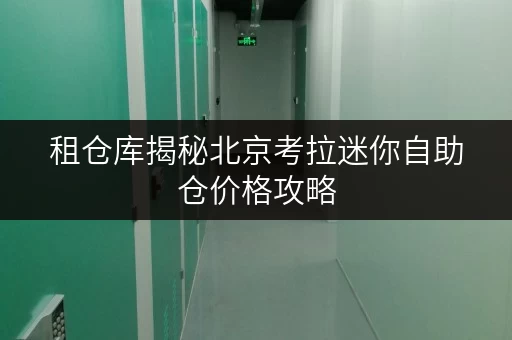 租仓库揭秘北京考拉迷你自助仓价格攻略,省钱小窍门大公开! 租仓库揭秘北京考拉迷你自助仓价格攻略,省钱小窍门大公开!
