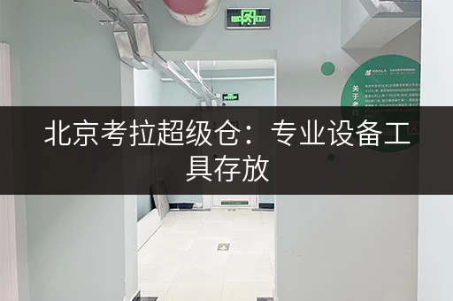 北京考拉超级仓：专业设备工具存放，迷你考拉仓释放企业空间