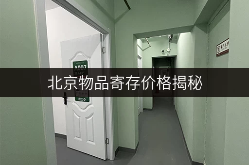 北京物品寄存价格揭秘,迷你考拉仓灵活租期自由存取 北京物品寄存价格揭秘,迷你考拉仓灵活租期自由存取